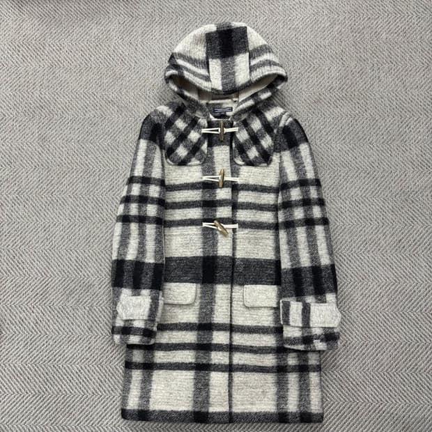 타미힐피거 체크후드 더플코트 v0254