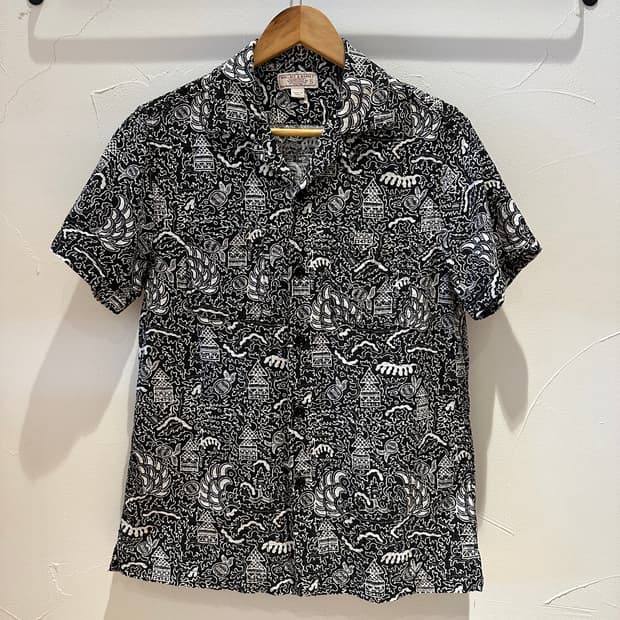 19S/S 바틱 에스닉 프린트 시어서커 캠프 칼라 셔츠