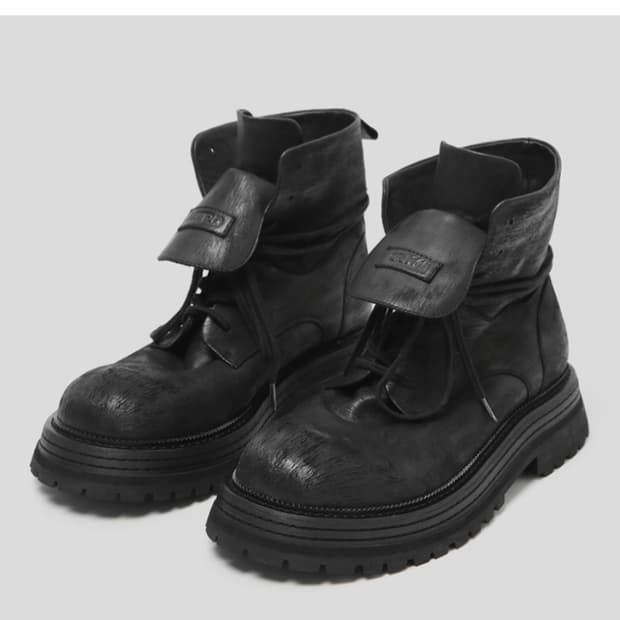 위더로드 WTRD5140 카일 홀스레더 7홀 컴뱃 부츠 블랙 워싱