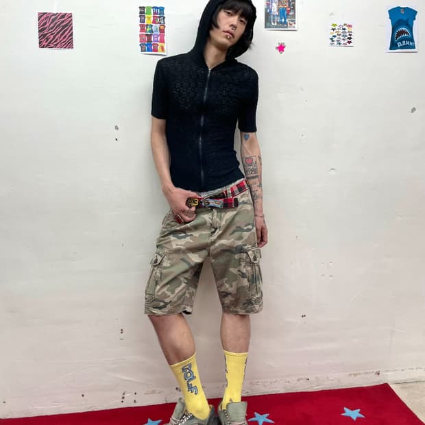 two-pocket camouflage short pants