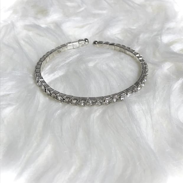 빈티지 크리스탈 레이어드 뱅글 팔찌