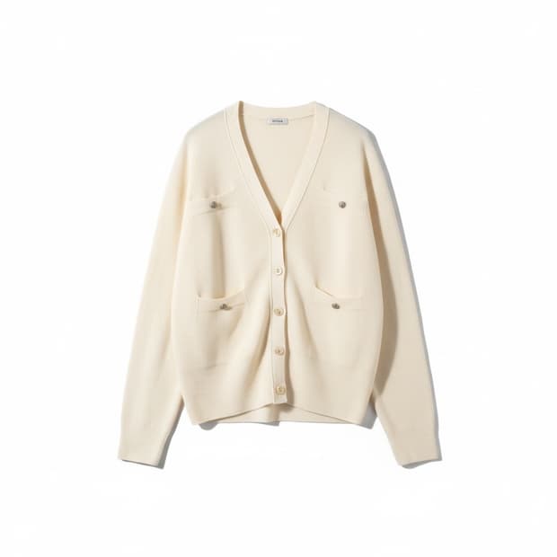SYSTEM 크림색 가디건 90