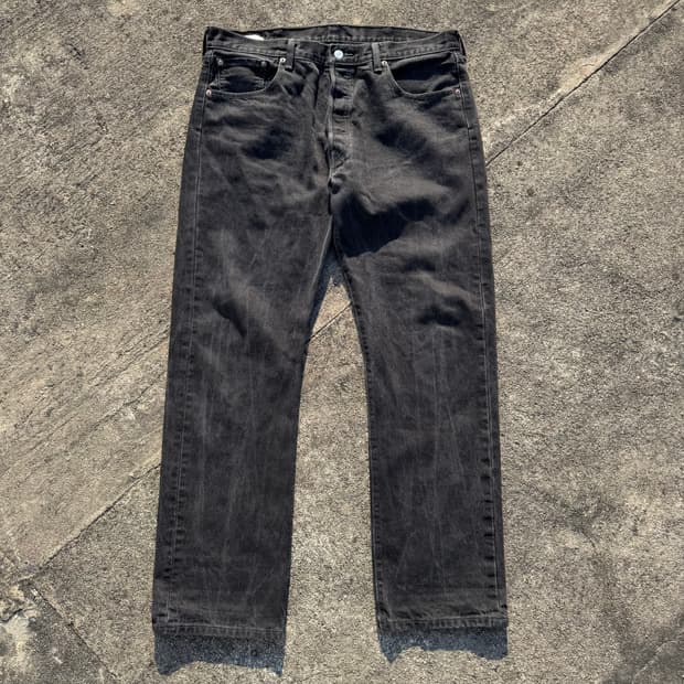 [38] 리바이스 501 흑청 데님 팬츠