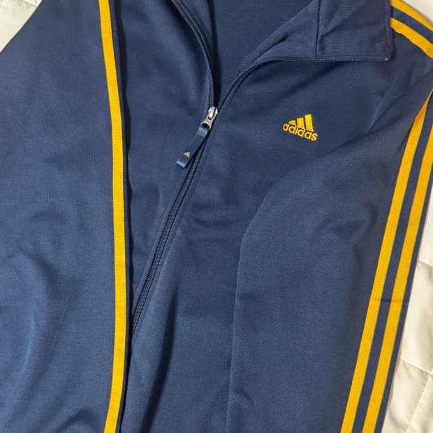 아디다스 네이비 옐로우 져지