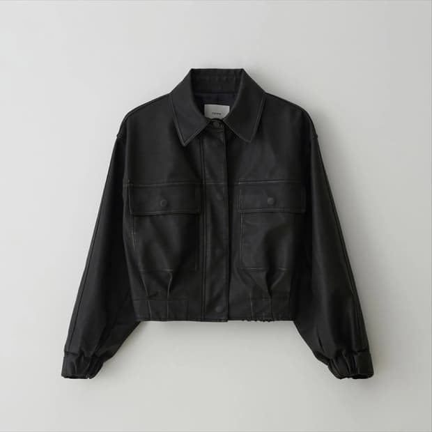 the rye 더라이 Faux Leather Cropped Blouson