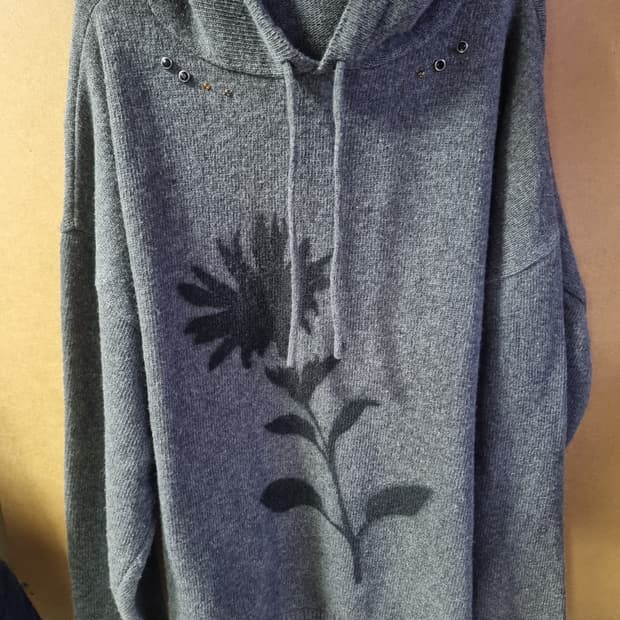 가키하라 남성 모직 후드티 