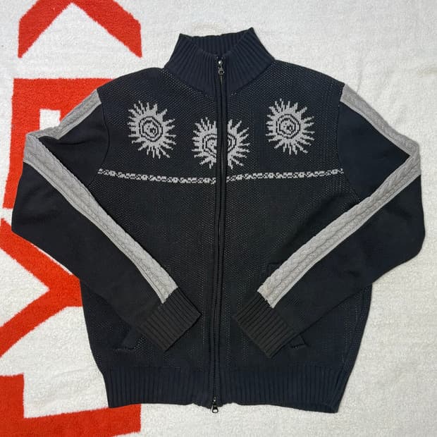 Aakam 자카드 집업 니트 2