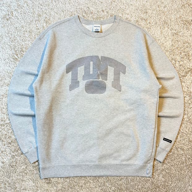 디스이즈네버댓 로고 맨투맨 라이트그레이