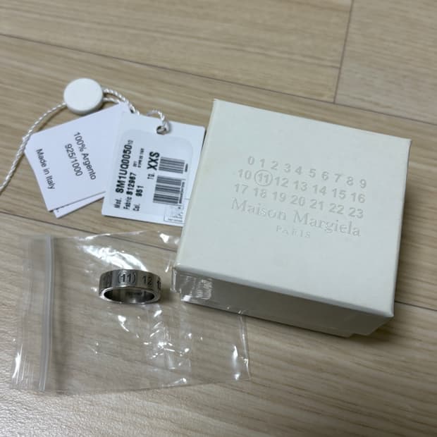 메종 마르지엘라 넘버링 반지 실버 목걸이가능