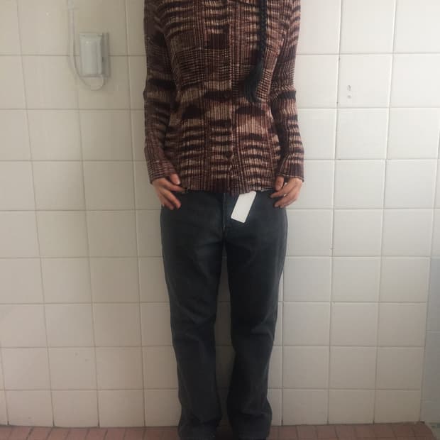 Pattern pleats shirt