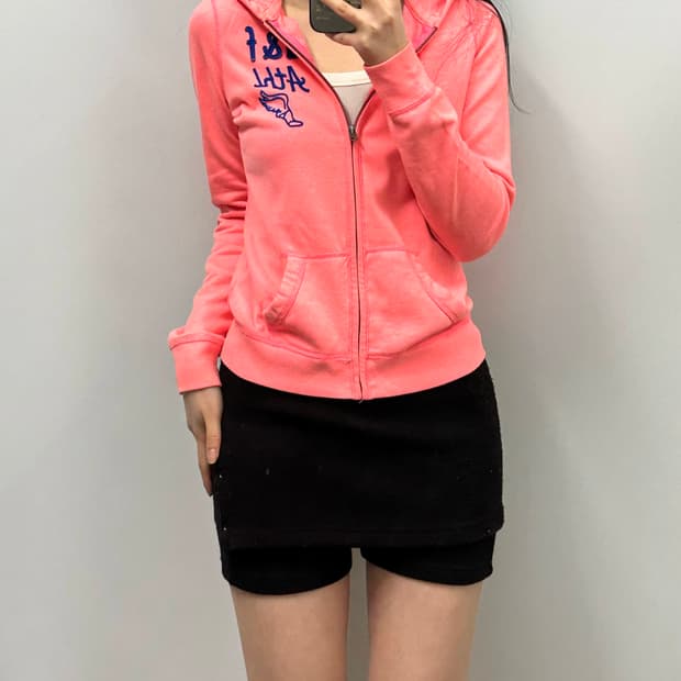 아베크롬비 y2k 와투케 윙슈즈 핑크 후드집업