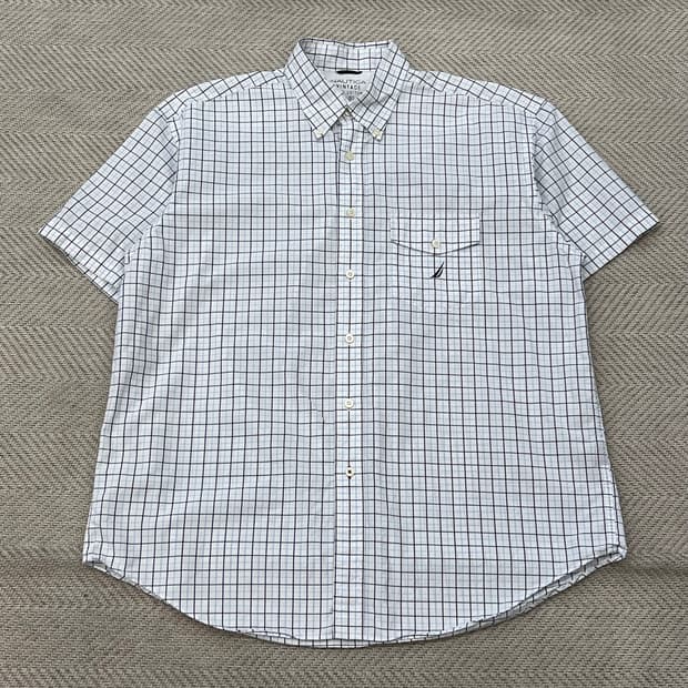노티카 체크 하프셔츠 r3792
