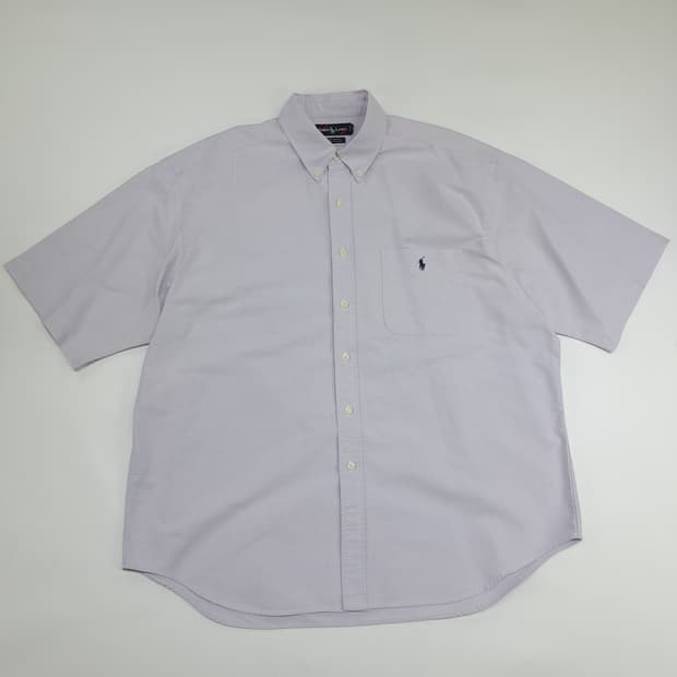 Co478 XL 폴로 랄프로렌 빅셔츠 라벤더 반팔 셔츠 남방