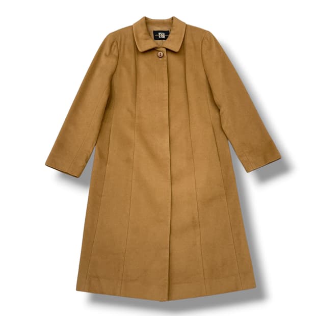 JPN 캐시미어 브라운 싱글 롱코트