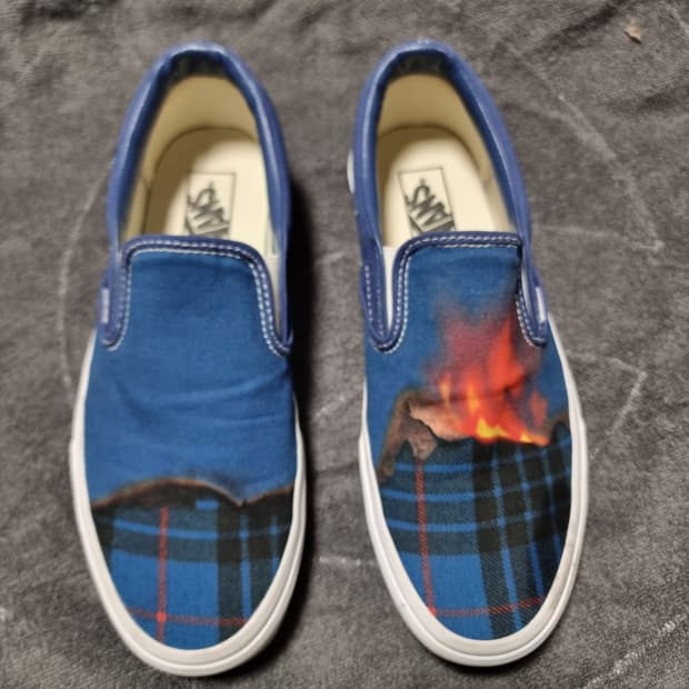 Vans slip on custom 