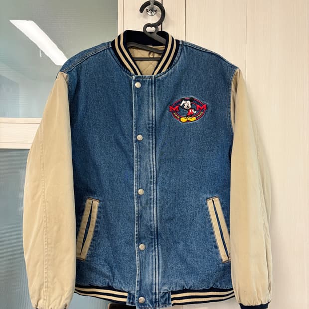 디즈니_미키마우스 데님 야구 점퍼 빈티지
