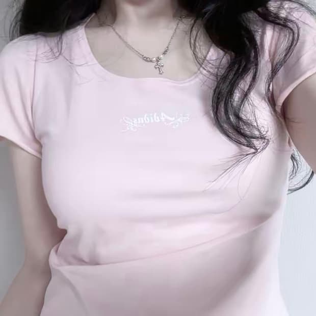 빈티지 아디다스핑크 흰핑 핀터깔 발레코어 어깨트임 히메 로걀 반팔 탑