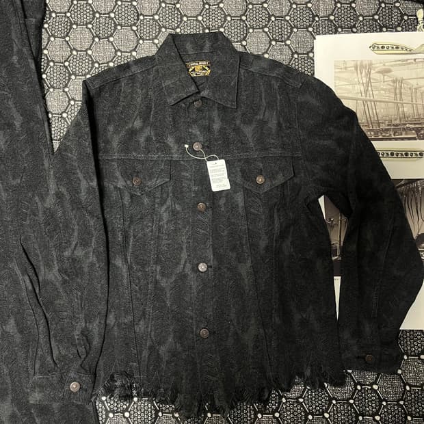 [3] 캐피탈 12온즈 맥파이 데님 3세대 자켓 블랙