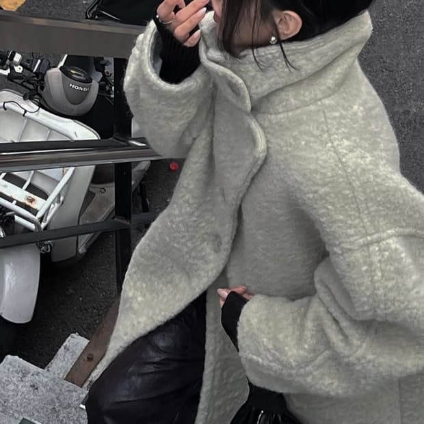 트리밍버드 알파카 피코트 블랙 판매