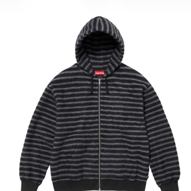 슈프림 브러쉬드 블랙 23fw XL