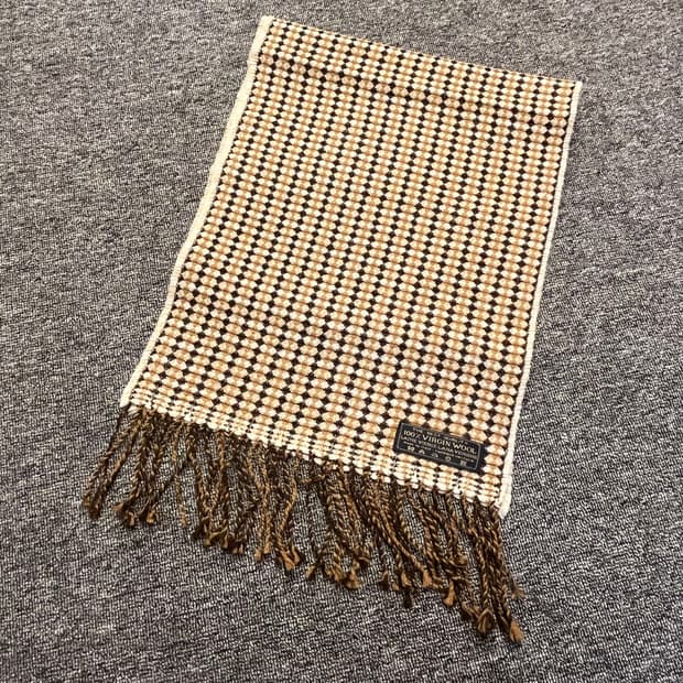 아네스베 100% 버진 울 체크 머플러/목도리