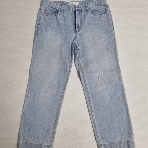 피스워커 9부 연청 데님 팬츠 32사이즈