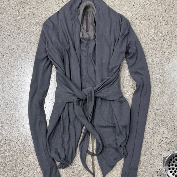 Rick Owens tie up cardigan