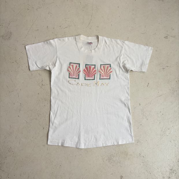 90s USA Cape May 빈티지 싱글스티치 반팔티 M