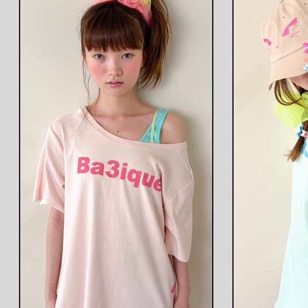 샵페어리 [fe.3] loose logo t-shirt (peach)