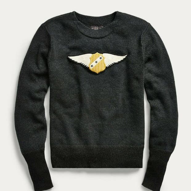 더블알엘 RRL 방패 윙 패치 니트 M (레어템)