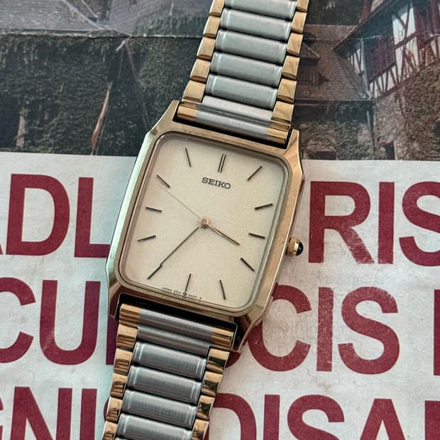 세이코 Seiko 스퀘어 샴페인 콤비