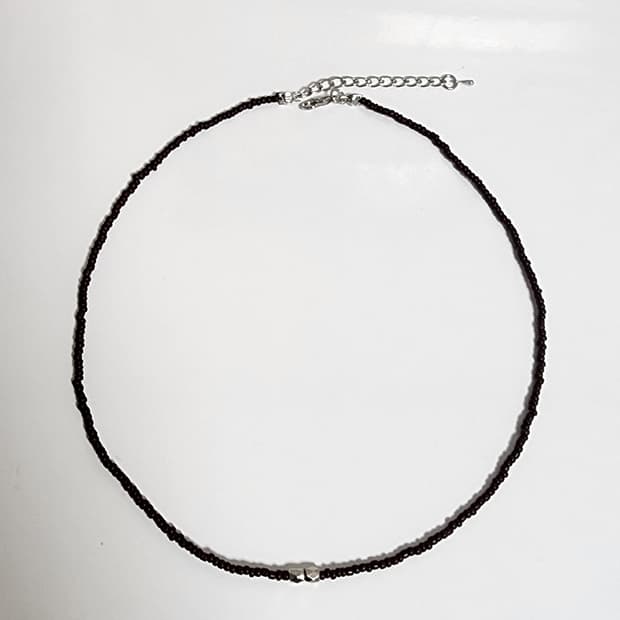 남자 갈색 심플 목걸이