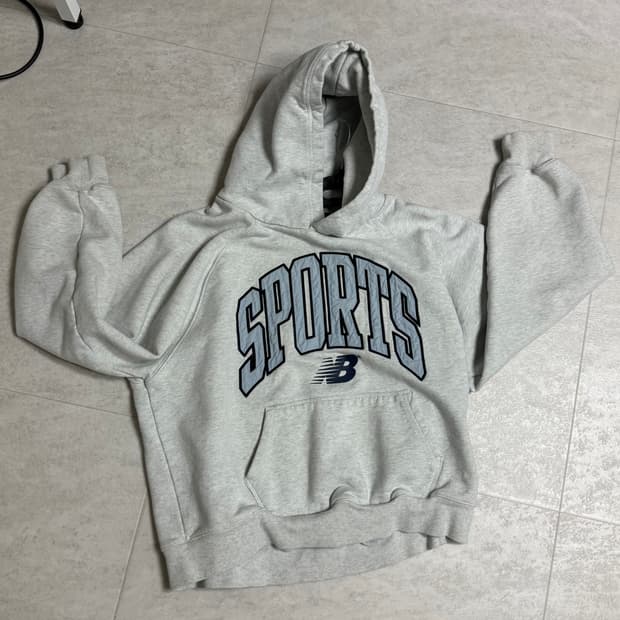 뉴발란스 백멜란지 후드티