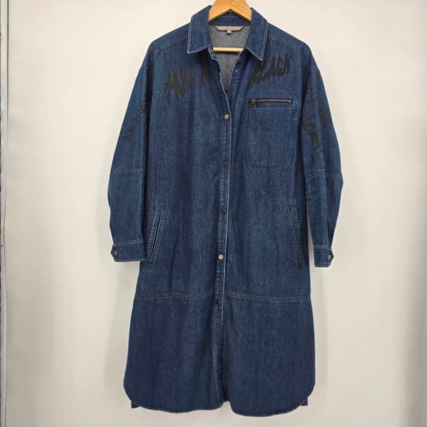 VOV 데님 롱 셔츠 원피스