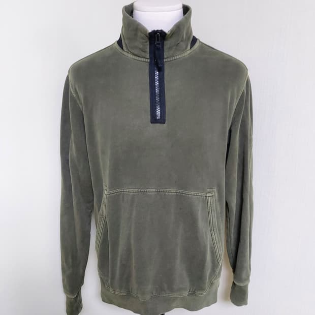 스톤아일랜드 빈티지워싱 남성 기모 반집업(105)

