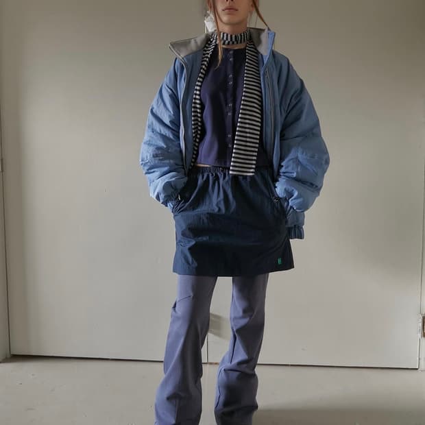 노컨텐츠 셔링 스커트 팬츠