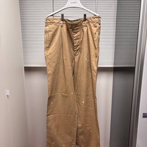 새제품) AURALEE 오라리 가먼츠 와이드 원턱 치노 26SS