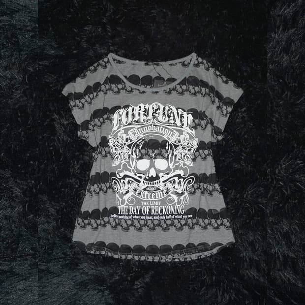 (l’espoir) gothic see-through skull t 