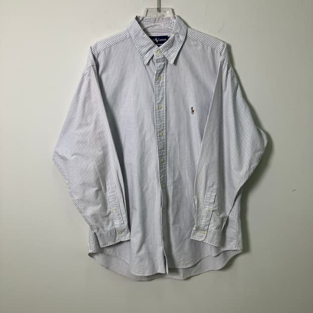 폴로 랄프로렌 버튼다운 스트라이프 옥스퍼드 셔츠 L