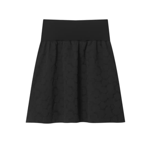 아모르샤이) Banding Midi Skirt Jacquard BK F