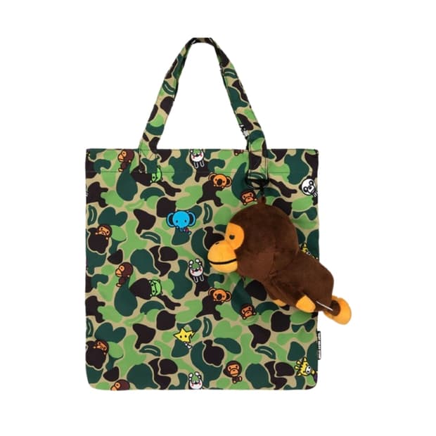 베이프 정품 베이비 마일로 플러시돌 리사이클 토트백