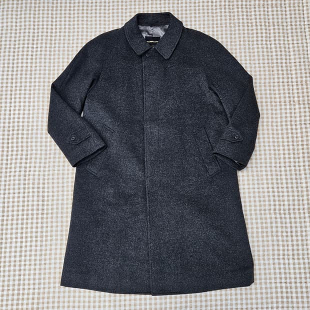 회색 울100 롱 코트 남자100