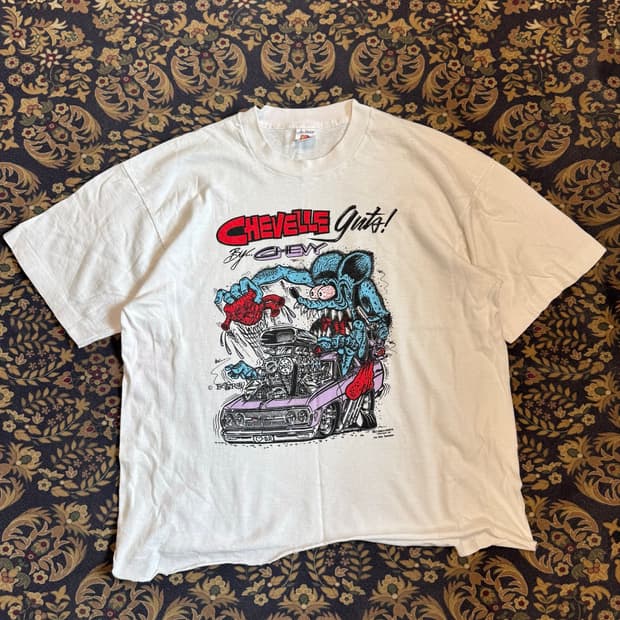 90s 랫핑크 핫로드 빈티지 티셔츠