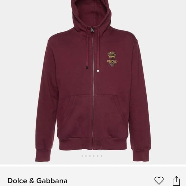 Dolce & Gabbana Burgundy Bee Crown Embro