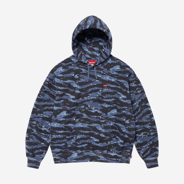 슈프림 후드티 블루 타이거 카모 24FW M size(최근 거래가 479