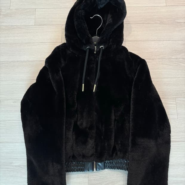 zara 자라 에코 퍼 후드 자켓 S