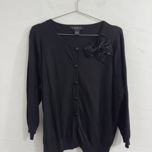 august silk knit cardigan