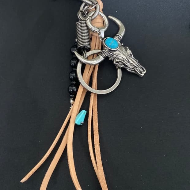 터키석 에스닉 키링