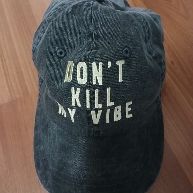 앤초비 빈티지 워싱 볼캡 "DON'T KILL MY VIBE"