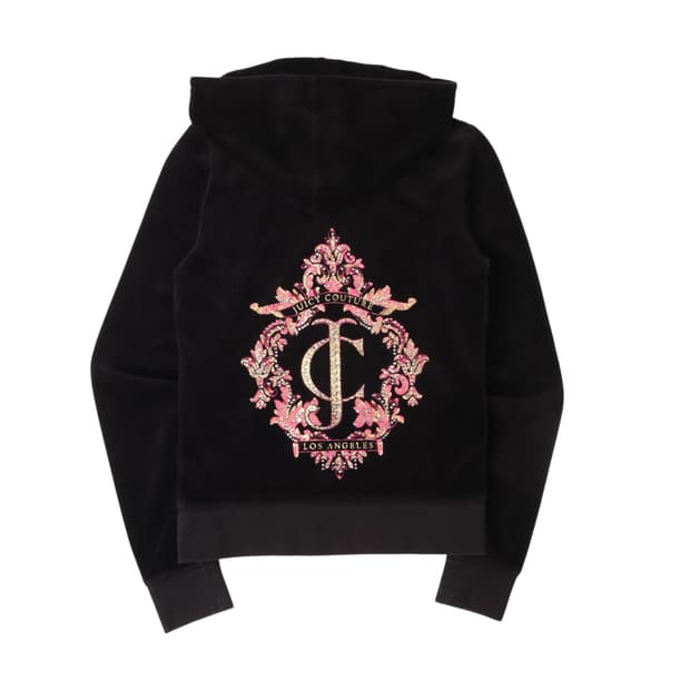 쥬시꾸뛰르 벨벳 벨루어 후드집업